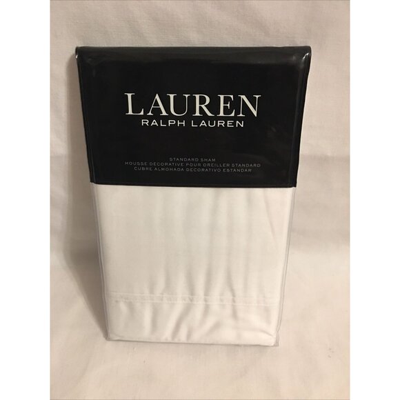 New Ralph Lauren White Sham STANDARD Size - Picture 1 of 2